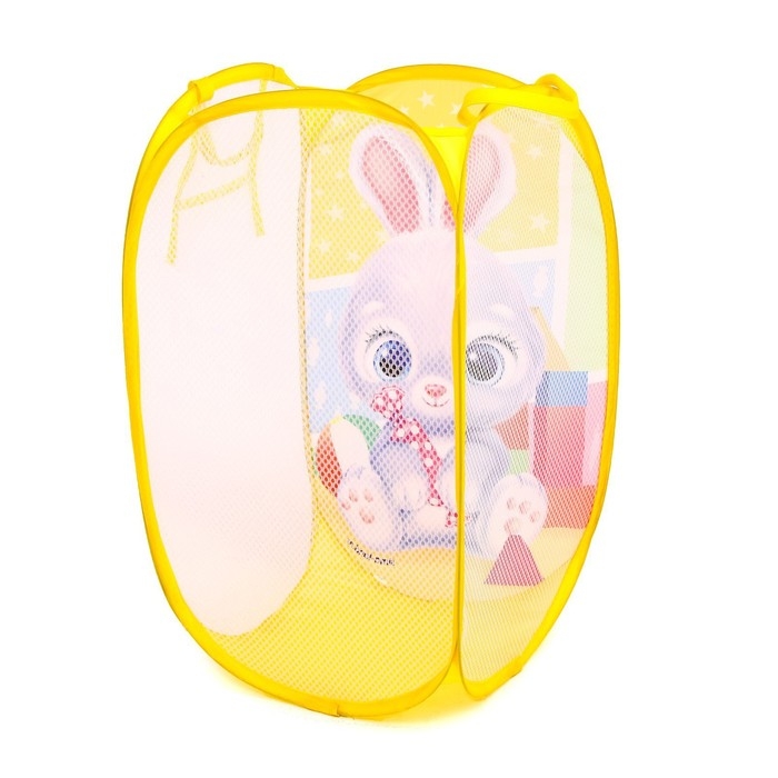 Корзина для хранения игрушек «Зайчик», 57 х 34 х 34 см, жёлтая Корзина для хранения игрушек «Зайчик», 57 х 34 х 34 см, жёлтая