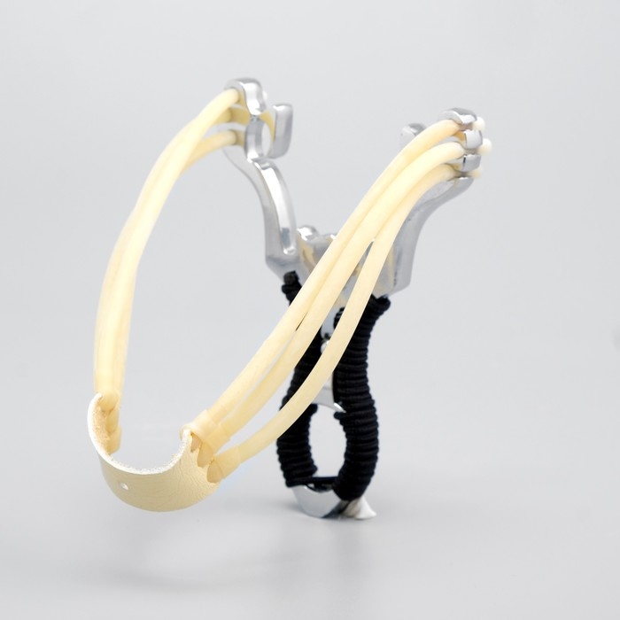 Рогатка металлическая Рогатка металлическая "Взгляд дракона" в текстильной оплётке, 17 см, чёрная