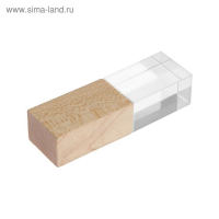 Флешка E 310 Wood BL, 32 ГБ, USB2.0, чт до 25 Мб/с, зап до 15 Мб/с, кристалл в дереве