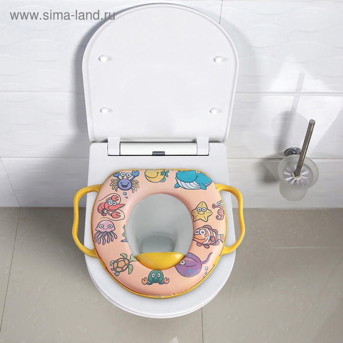 Сиденье для унитаза детское с ручками Доляна «Зверюшки», 30×36 см Сиденье для унитаза детское с ручками Доляна «Зверюшки», 30×36 см