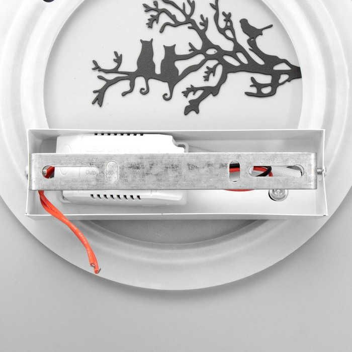 Бра "Птички на ветке" LED 24Вт 3000-4000К черный 22х3,5х22 см