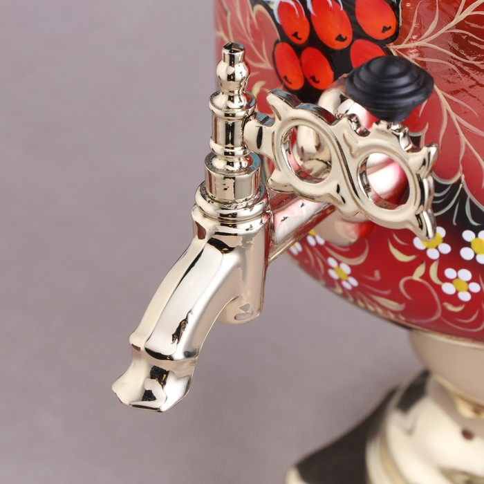 Набор «Рябина», 3 предмета, самовар 3 л, заварочный чайник 0,7 л, поднос Набор «Рябина», 3 предмета, самовар 3 л, заварочный чайник 0,7 л, поднос