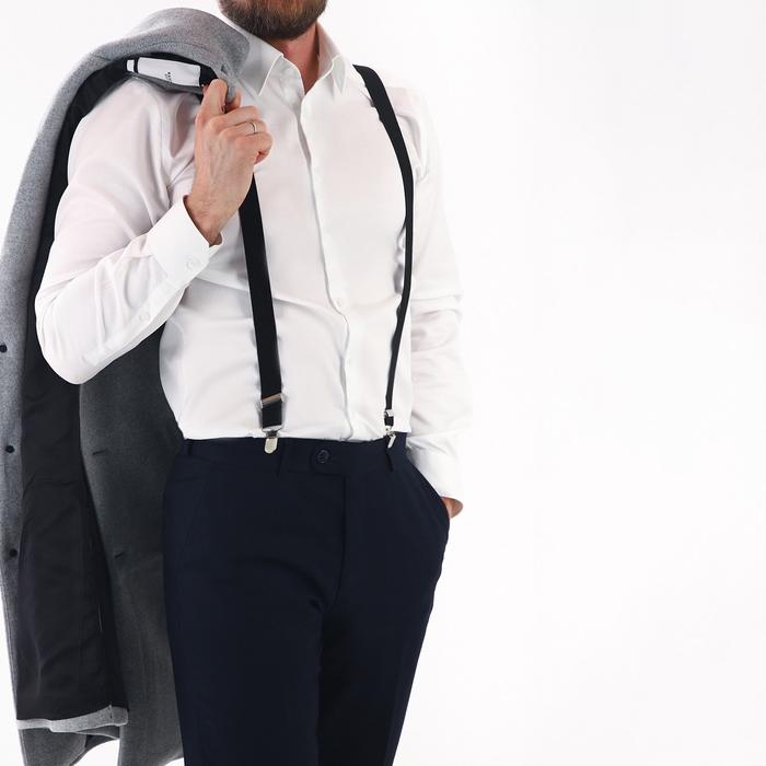 Подтяжки взрослые, ширина 2,5 см, цвет чёрный Подтяжки взрослые, ширина 2,5 см, цвет чёрный