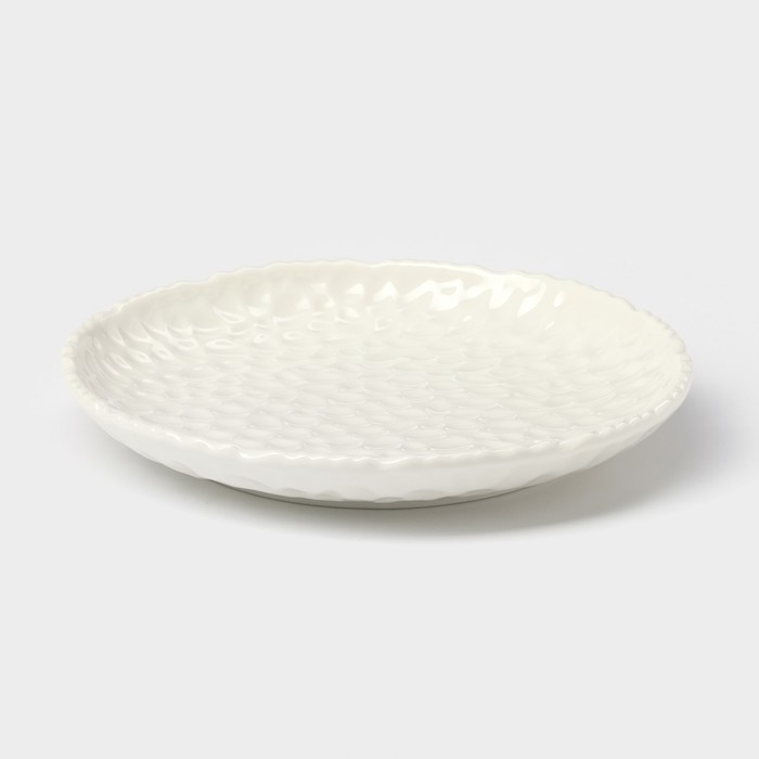 Тарелка керамическая пирожковая «Воздушность», d=15 см, цвет белый Тарелка керамическая пирожковая «Воздушность», d=15 см, цвет белый