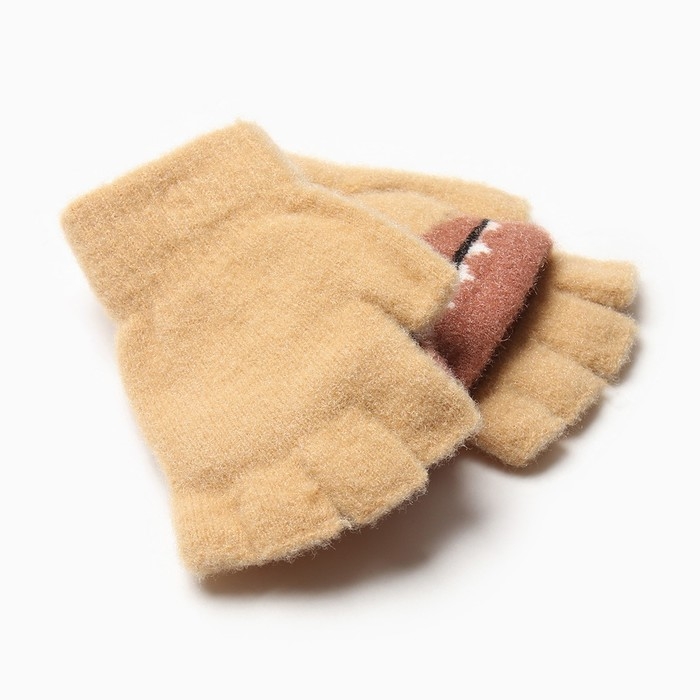 Митенки детские MINAKU 17 см горчичный Митенки детские MINAKU 17 см горчичный