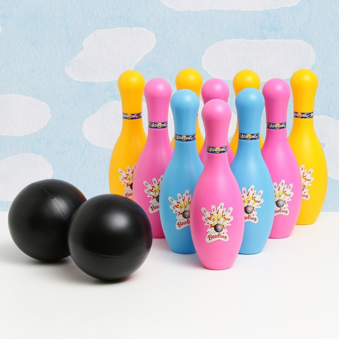 Набор игровой  Набор игровой "Боулинг" 10 кеглей, 2 шара