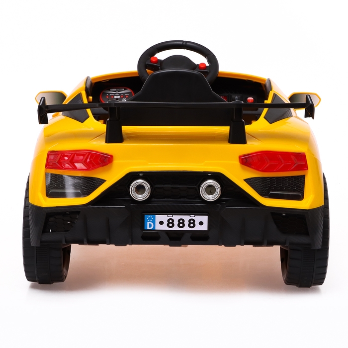 Электромобиль «Ламбо», 2 мотора, цвет желтый Электромобиль «Ламбо», 2 мотора, цвет желтый
