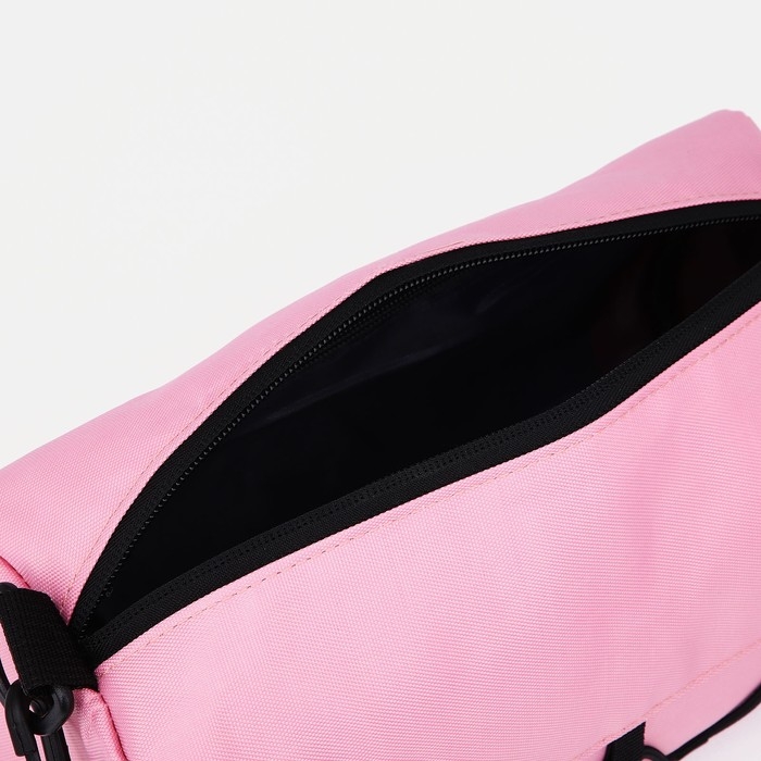 Сумка детская спортивная на молнии для девочки, регулируемый ремень, цвет розовый