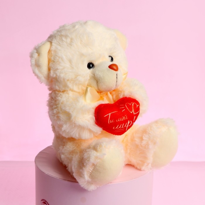 Мягкая игрушка «Ты - мой мир!», медведь, цвета МИКС Мягкая игрушка «Ты - мой мир!», медведь, цвета МИКС