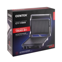 Электрогриль Centek CT-1469, 1600 Вт, антипригарное покрытие, 25.4х17.8 см