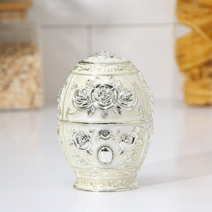 Подставка для зубочисток «Яйцо», 11×7 см, цвет серебряный Подставка для зубочисток «Яйцо», 11×7 см, цвет серебряный