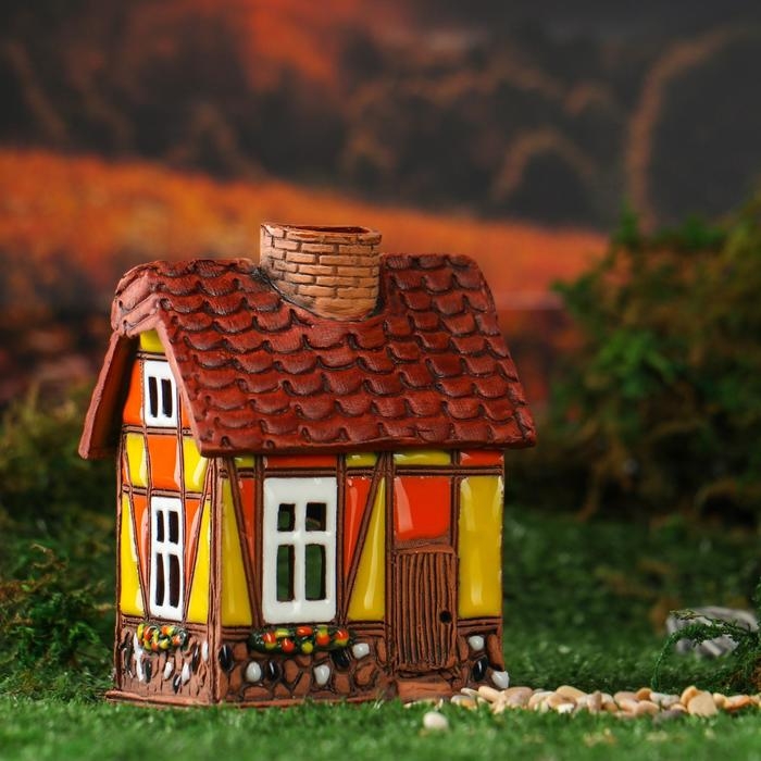 Аромалампа Домик «Лайма», ручная работа, микс, 12 см Аромалампа Домик «Лайма», ручная работа, микс, 12 см