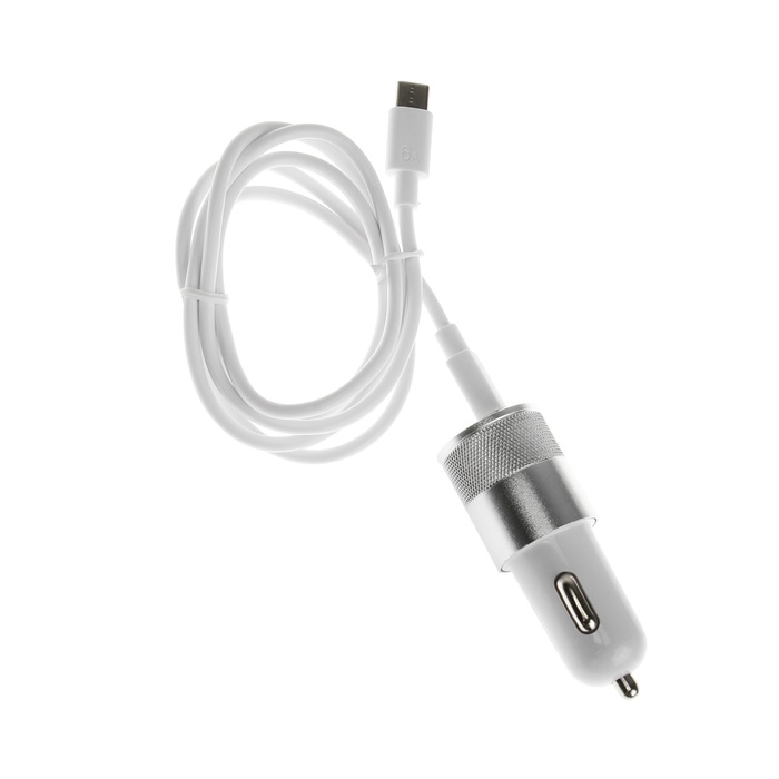 Комплект для зарядки 3 в 1 Luazon UC-30, АЗУ 2.1/1А, Type-C 1A, 1 м, СЗУ 1A, серебристый Комплект для зарядки 3 в 1 Luazon UC-30, АЗУ 2.1/1А, Type-C 1A, 1 м, СЗУ 1A, серебристый