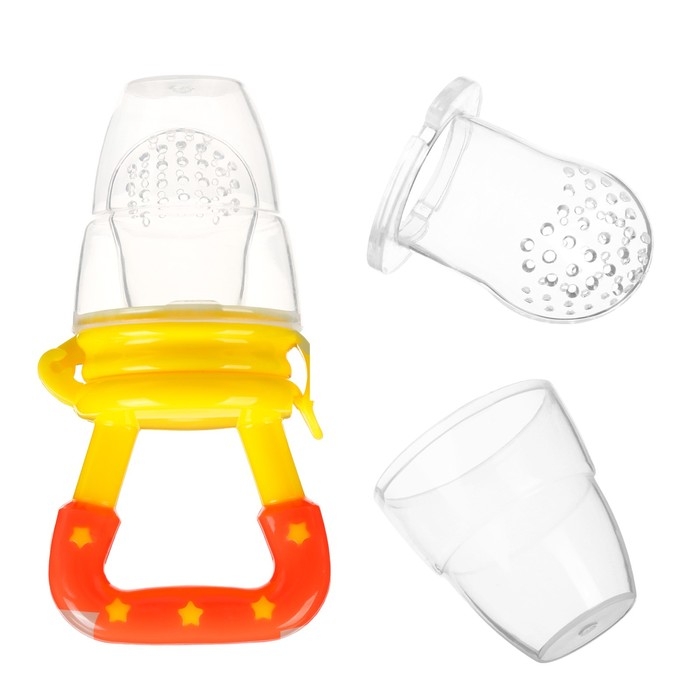 Ниблер для прикорма, с силиконовой сеточкой, цвет желтый Ниблер для прикорма, с силиконовой сеточкой, цвет желтый