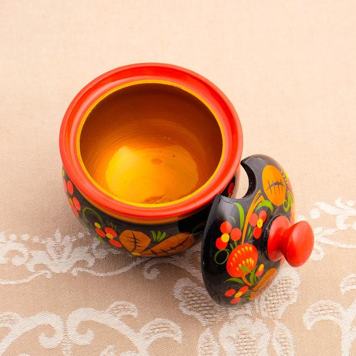 Сахарница «Ягодка», малая, 9×9 см, хохлома Сахарница «Ягодка», малая, 9×9 см, хохлома