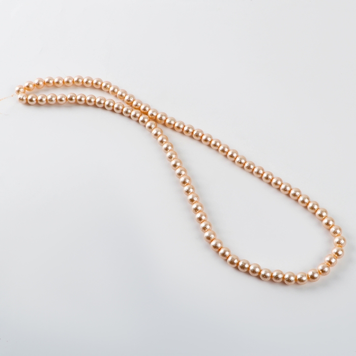 Бусины из стекла, набор 78 шт., размер 1 шт. — 10 мм, цвет бежевый