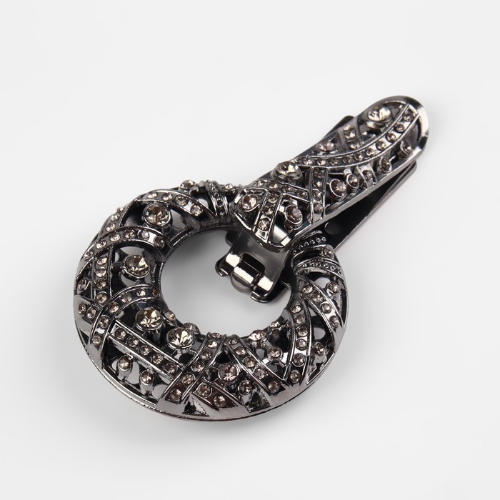 Декоративная застёжка, 7,5 × 4,5 см, цвет чёрный Декоративная застёжка, 7,5 × 4,5 см, цвет чёрный