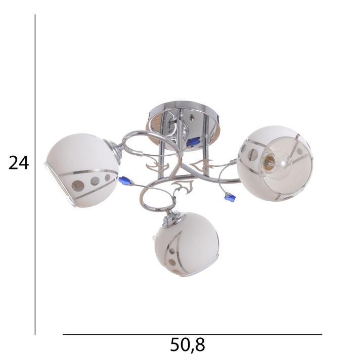 Люстра Люстра "Аура" 3х40Вт Е27 Хром МОДЕЛЬ: 2612363