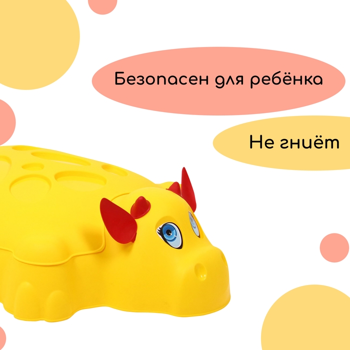 Песочница детская пластиковая, с крышкой, 116 × 83 × 30 см, «Коровка» Песочница детская пластиковая, с крышкой, 116 × 83 × 30 см, «Коровка»