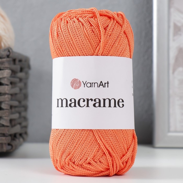 Пряжа Пряжа "Macrame Макраме" 100% полиэстер 130м/90гр (160 св. коралл)
