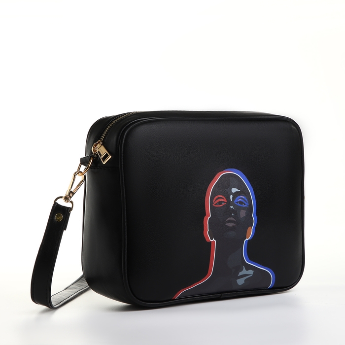 Сумка женская через плечо TEXTURA, маленького размера, цвет чёрный Сумка женская через плечо TEXTURA, маленького размера, цвет чёрный