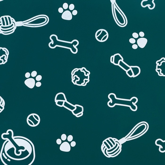 Коврик силиконовый под миску «Паттерн», 30х40 см, зеленый Коврик силиконовый под миску «Паттерн», 30х40 см, зеленый