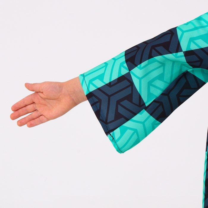 Карнавальное хаори «Демонический клинок», рост 98-152 см, цвет зелёный