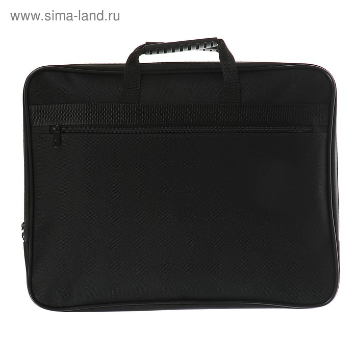 Папка с ручками текстильная А4, 365 х 290 х 30 мм, Calligrata, 1Ш41, "Офис", внешний/внутренний карман, чёрная