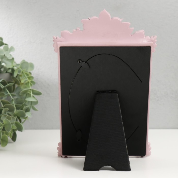 Фоторамка полистоун 10х15 см Фоторамка полистоун 10х15 см "Королевские цветы" розовая 22,5х14,5х3 см