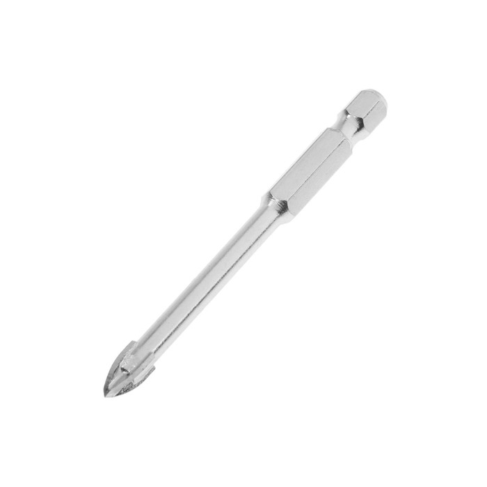 Сверло по керамике твердосплавное ТУНДРА, крестовый наконечник, шестигр. хвостовик, 6 мм Сверло по керамике твердосплавное ТУНДРА, крестовый наконечник, шестигр. хвостовик, 6 мм