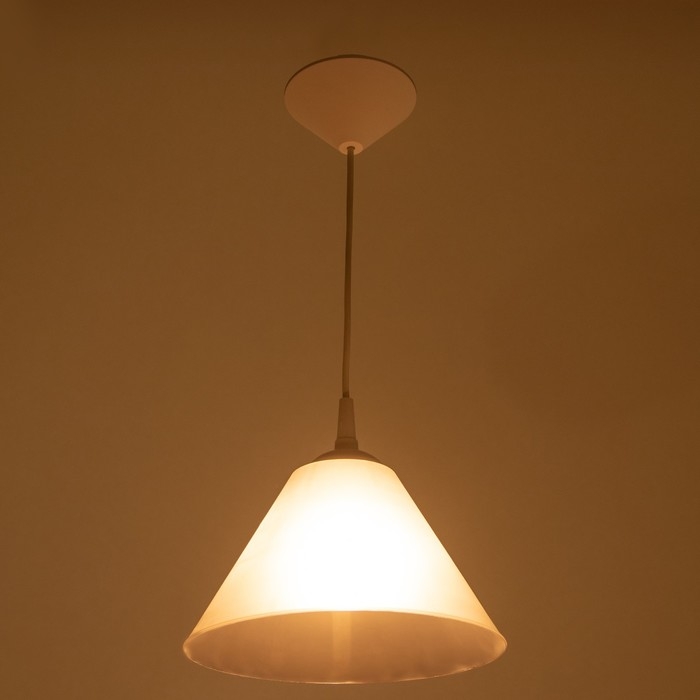 Подвес Подвес "Конус" 1х15Вт Е27 МОДЕЛЬ: BR 00262 белый/дымчатый 25х25х15см