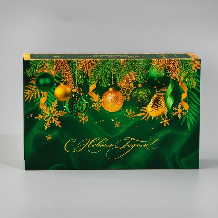 Коробка‒книга «С Новым Годом!», изумрудная, 20 х 12.5 х 5 см, Новый год Коробка‒книга «С Новым Годом!», изумрудная, 20 х 12.5 х 5 см, Новый год