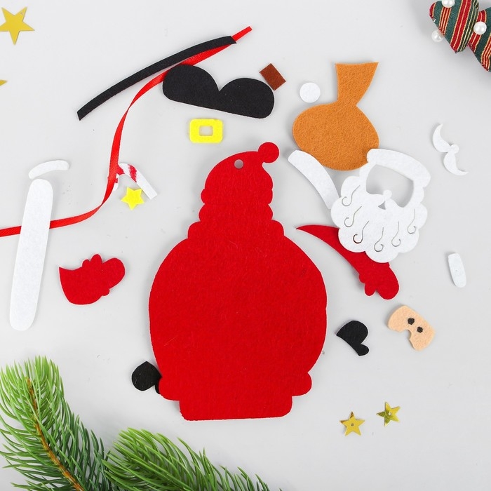 Набор для творчества - создай ёлочное украшение из фетра «Дедушка мороз» Набор для творчества - создай ёлочное украшение из фетра «Дедушка мороз»