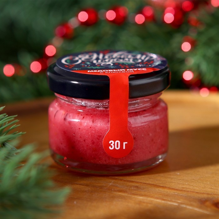 Новый год. Медовый мусс «С Новым годом», с клюквой, 30 г Новый год. Медовый мусс «С Новым годом», с клюквой, 30 г