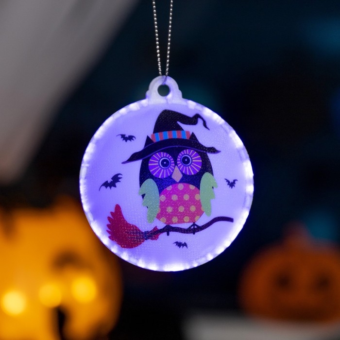 Светодиодная игрушка «Сова-ведьма» 8 см, батарейки AG13х3 (в комплекте), свечение мульти Светодиодная игрушка «Сова-ведьма» 8 см, батарейки AG13х3 (в комплекте), свечение мульти