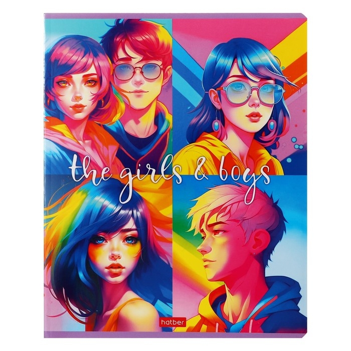 Тетрадь 48 листов, в клетку "Новое поколение", обложка мелованный картон, блок 65г/м2, 5В МИКС