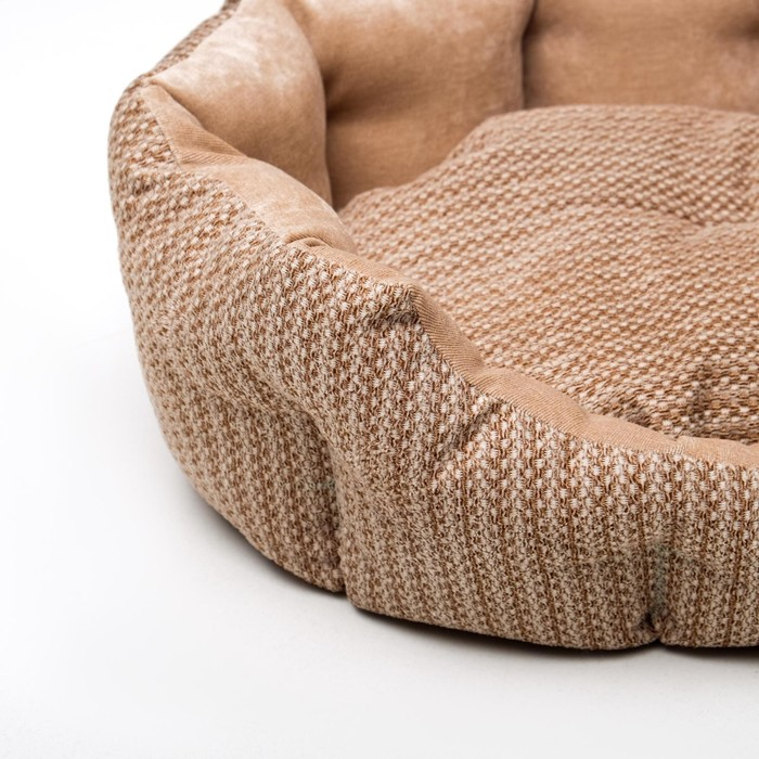 Лежанка для животных,мебельная ткань, холлофайбер, 50 х  40 х 15 см, микс цветов Лежанка для животных,мебельная ткань, холлофайбер, 50 х  40 х 15 см, микс цветов