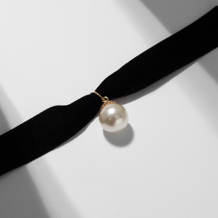 Чокер «Шарик», жемчужина, цвет чёрный, L=30 см Чокер «Шарик», жемчужина, цвет чёрный, L=30 см