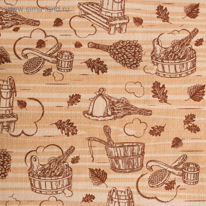 Простыня для бани Простыня для бани "Банька" 145х 180 см, 100% хл, вафельное полотно