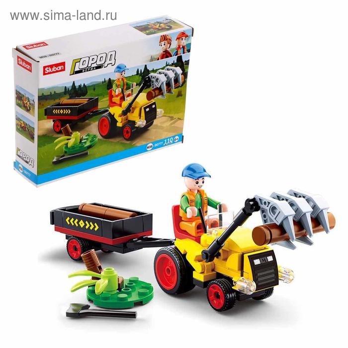 Конструктор Город &laquo;Лесозаготовочный погрузчик&raquo;, 110 деталей
