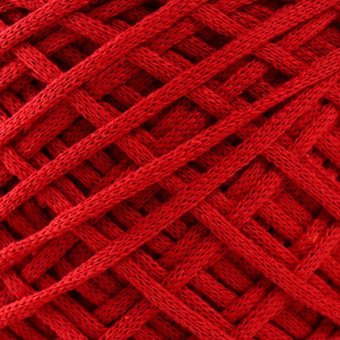 Хлопковый шнур 3 мм 220м/240±5 гр Градиент "Лето" (красный/белый)