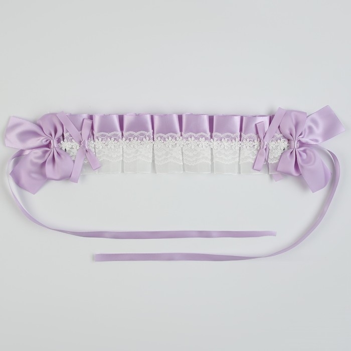 Карнавальная повязка «Лолита», цвет сиреневый с белым кружевом