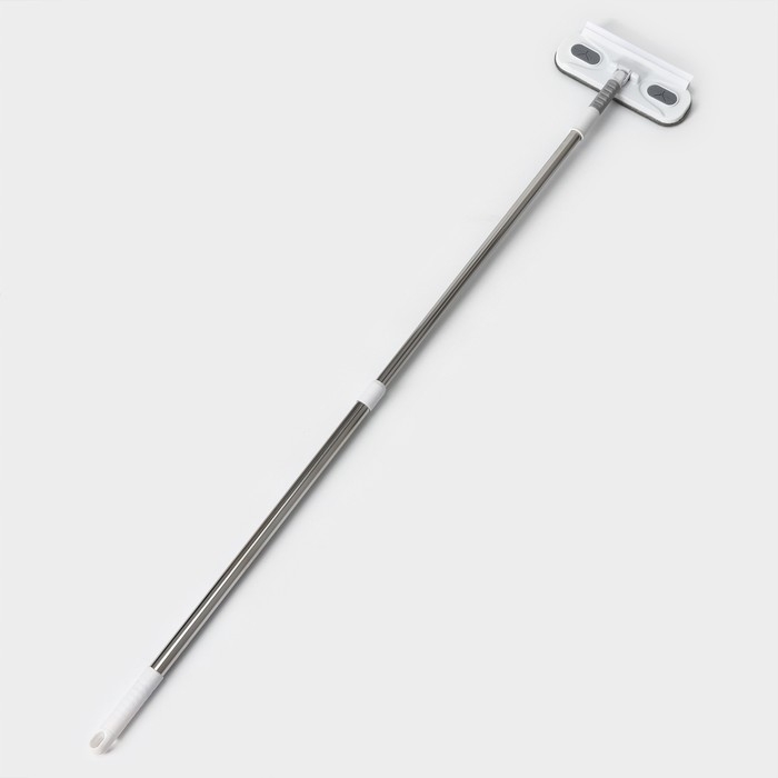 Щётка для окон Raccoon, телескопическая нержавеющая ручка 77(123) см, силиконовый сгон 22 см, велюровая насадка 22×7 см, цвет МИКС Щётка для окон Raccoon, телескопическая нержавеющая ручка 77(123) см, силиконовый сгон 22 см, велюровая насадка 22×7 см, цвет МИКС