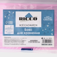 Органайзер для хранения RICCO, со съёмными ячейками, 15 ячеек, 17,5×10×2,2 см, цвет МИКС