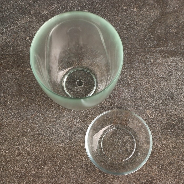 Горшок цветочный с поддоном №3 Горшок цветочный с поддоном №3 "Алеб" прозрачный, 1 л