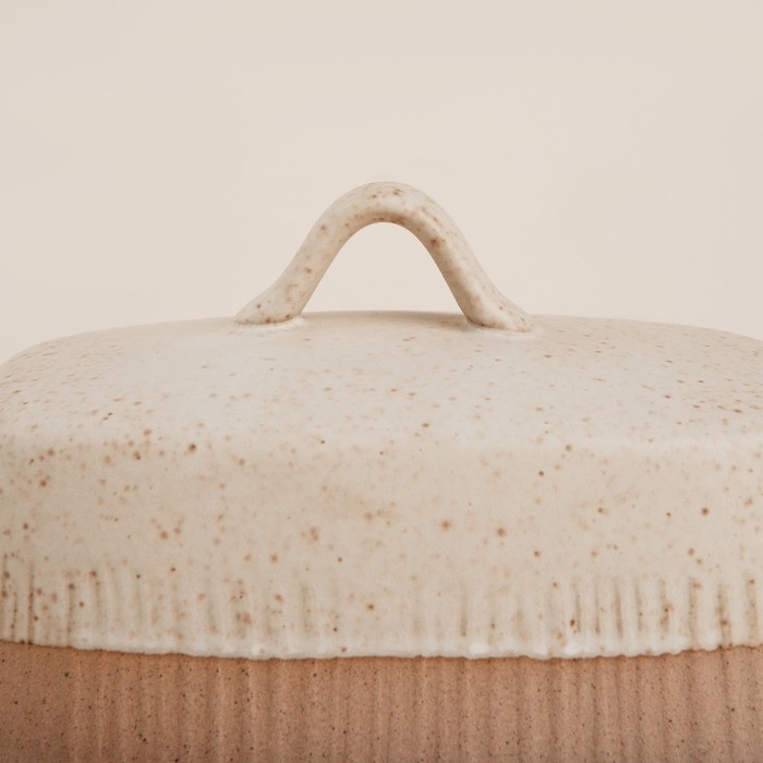 Маслёнка керамическая SL Home «Виенто», 18,5×13×10,5 см, цвет бежевый Маслёнка керамическая SL Home «Виенто», 18,5×13×10,5 см, цвет бежевый