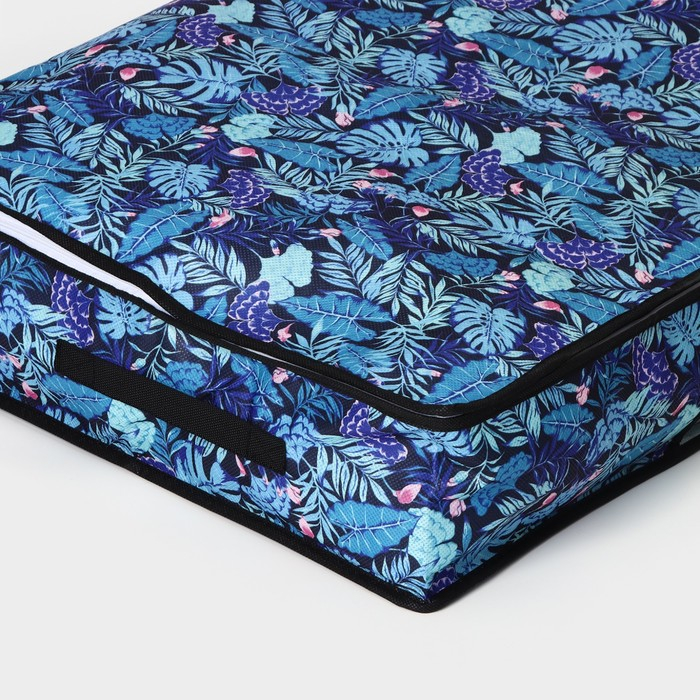 Кофр для хранения вещей «Тропики», 80×45×15 см, цвет синий Кофр для хранения вещей «Тропики», 80×45×15 см, цвет синий