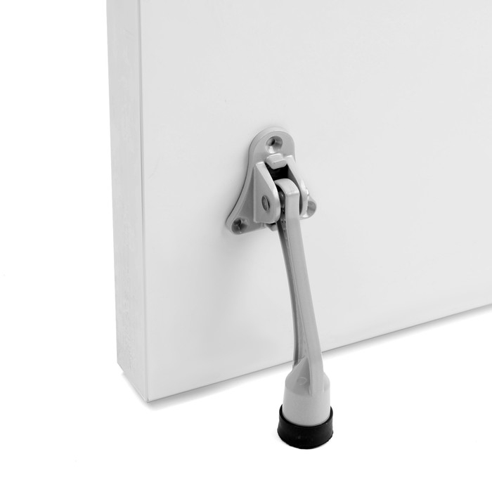 Фиксатор дверной Фиксатор дверной "АЛЛЮР" КН-130 WW, "козья ножка", цвет Серый