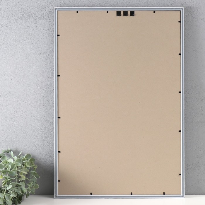 Фоторамка пластик Фоторамка пластик "Стиль морозное серебро" 40х60 см, морозное серебро