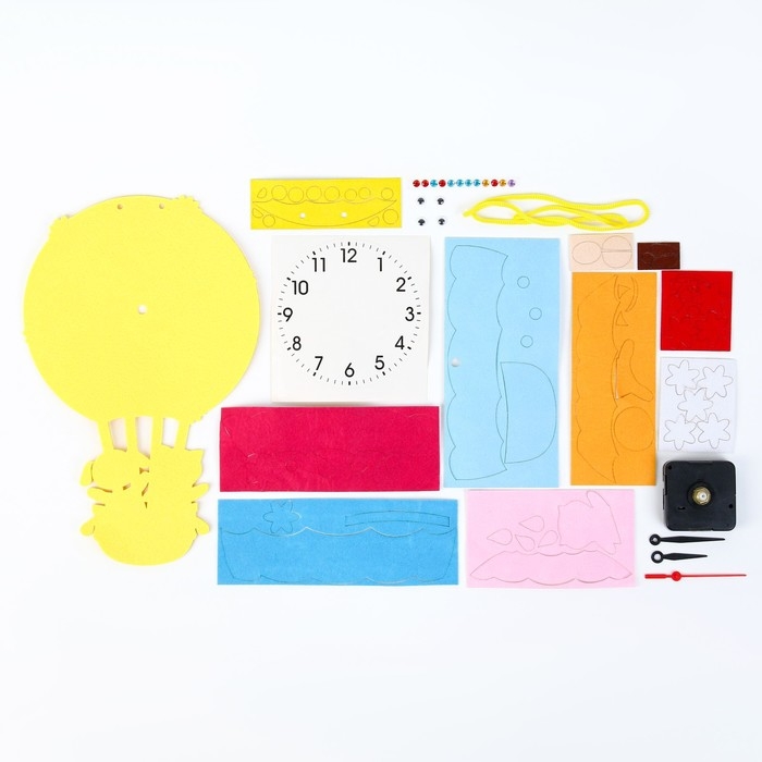 Детские настенные часы DIY  Детские настенные часы DIY "Зверюшки" сделай сам, бесшумные, 22 х 29 см, АА